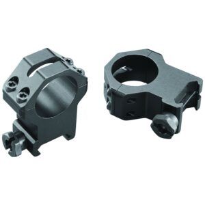 Weaver Mounts 48363 Four-Hole Skeleton Rings Matte Black Aluminum 1" Extra Extra High