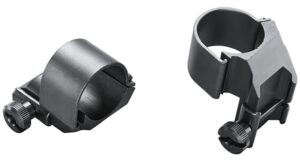 Weaver Classic Detachable Extended Rings Matte Black 1" Medium Top Mount Dual EXT Clam Pack
