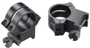 Weaver Classic Quad Lock Detachable Rings Matte Black 1" XHigh Clamshell Pack