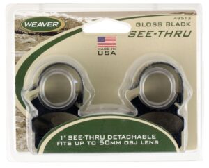 Weaver See-Thru Detachable Rings Top Mount 1 in Blue ( 12 per Case )