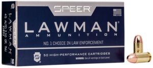 Speer 53653 Lawman 45ACP 230gr Total Metal Jacket Flat Nose 50 per Box/20 Case