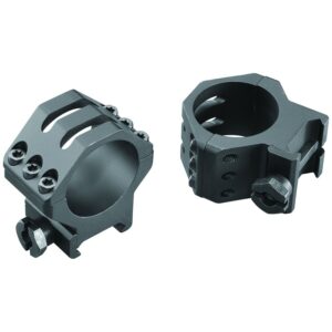 Weaver Mounts 99693 Six-Hole Picatinny Rings Matte Black 30mm Medium