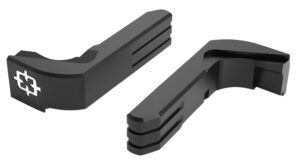 Cross Armory CRGMCBK Magazine Catch Extended Compatible with Glock Gen1-3/P80 Black Anodized Aluminum
