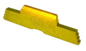 Cross Armory CRG5SLGD Slide Lock Extended Compatible with Glock Gen1-5/P80 Gold Steel