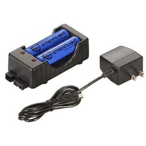 Streamlight 18650 Charger Kit 120AC Includes Cradle 2 Battiers and 120AC Cord