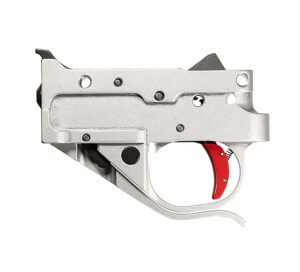 Timney Triggers 10222C16 Replacement Trigger Single-Stage Curved Trigger with 2.75 Lbs Draw Weight & Silver/Red Finish for Ruger 10/22