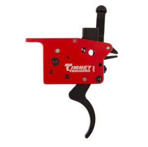 Timney Triggers 307 Featherweight Deluxe Black/Red Curved Trigger 3 Lbs Draw Weight Fits Mosin-Nagant