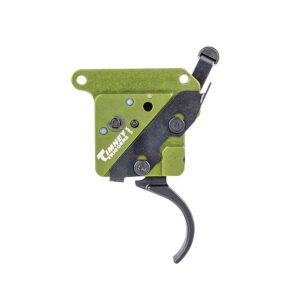 Timney Triggers 510V2 Elite Hunter Curved Trigger with 3 Lbs Draw Weight & Black/Green Finish for Remington 700 Right