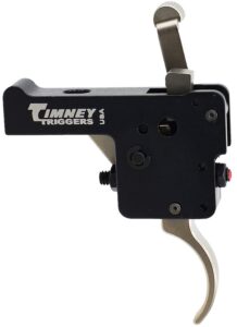 Timney Triggers 60916 Featherweight Deluxe Curved Trigger with 3 Lbs Draw Weight & Black/Nickel Finish for Howa 1500