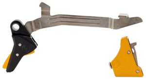 Timney Triggers ALPHAGLOCK34GOLD Alpha Competition 9mm Luger/40 S&W Gold Straight Trigger Compatible with Most Glock Gen3-4