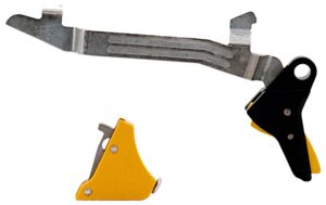 Timney Triggers ALPHAGLOCK5 Alpha Competition 9mm Luger/40 S&with 22 LR, Gold Straight Trigger, Compatible with Glock Gen5 & Glock 44