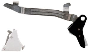 Timney Triggers ALPHAGLOCK5 Alpha Competition 9mm Luger/40 S&with 22 LR, Silver Straight Trigger, Compatible with Glock Gen5 & Glock 44