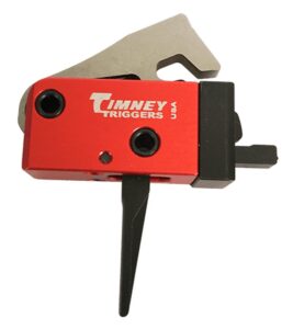 Timney Triggers 682ST PCC Trigger Two-Stage Straight Trigger with 2 Lbs Draw Weight & Black/Red Finish for AR-Platform