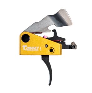 Timney Triggers 691S Featherweight Single-Stage Curved Trigger with Black/Gold Finish for FN SCAR17