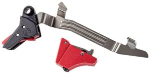 Timney Triggers ALPHAGLOCK34LRGRED Alpha Competition 45 ACP/10mm Auto, Red Straight Trigger, Compatible with Glock Gen3-4
