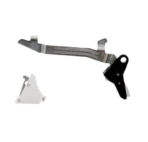 Timney Triggers ALPHAGLOCK5LARGESILVER Alpha Competition 10mm/45 ACP Silver Fits Glock 20/20MOS/21/21MOS/29/30 Gen 5 Large Frame