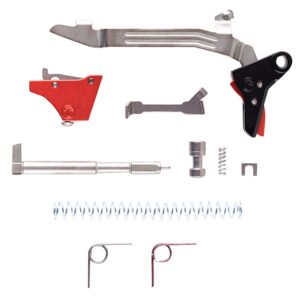 Timney Triggers ALPHAGLOCK34UBKBLACK Alpha Competition 9mm/40 S&W Red Fits Glock Gen 3-4