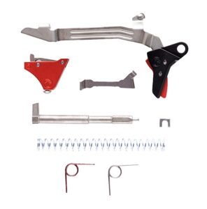Timney Triggers ALPHAGLOCK5UBKBLACK Alpha Competition 9mm/40 S&W Red Fits Glock Gen5