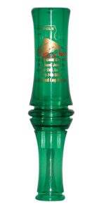Haydel's Game Calls RL99 "Redleg" Mallard Open Call Double Reed Mallard Sounds Attracts Ducks Green Plastic