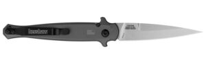 Kershaw 7150 Launch 8 3.50" Folding Spear Point Plain Stonewashed CPM 154 SS Blade Gray with Insert Aluminum/Carbon Fiber Handle Includes Pocket Clip