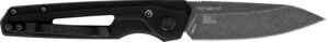 Kershaw 7550 Launch 11 Automatic 2.75" Folding Drop Point Plain Black Oxide Blackwash CPM 154 SS Blade, Black Anodized Aluminum Handle, Includes