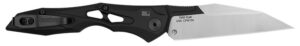 Kershaw 7650 Launch 13 Automatic 3.50" Folding Wharncliffe Plain Black Cerakote with Satin Grind CPM 154 SS Blade, Black Anodized Aluminum Handle