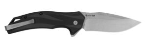 Kershaw 1645 Lateral Full Size Folding Drop Point with Recurve Plain Stonewashed 8Cr13MoV SS Blade, Gray Textured Glass-Filled Nylon Handle Includes