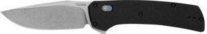 Kershaw 2047 Layup 3.40" Folding Drop Point Plain Stonewashed D2 Steel Blade, Black GFN Handle