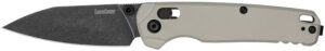 Kershaw 6105 Bel Air 3" Folding Reverse Tanto Plain Blackwash CPM MagnaCut Steel Blade, Bright Nickel Cerakote Aluminum Handle