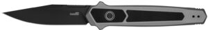 Kershaw 7951 Launch 17 Automatic 3.50" Folding Clip Point Plain Black Cerakote S35VN Blade, Gray Anodized with Black G10 Inlays Aluminum Handle