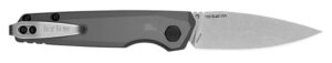 Kershaw 7551 Launch 18 Automatic 2.79" Folding Spear Point Plain Stonewashed CPM 154 SS Blade, Gray Anodized with Black Oxide Hardware Aluminum Handle