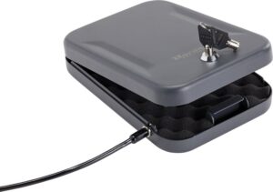 Hornady 95200 Standard Lock Box Large Key Entry Black Steel Holds 1 Handgun 9.50" L X 6.50" W X 1.75" D