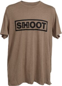 Hornady 99606L Shoot T-Shirt Brown Tri-Blend Short Sleeve Large