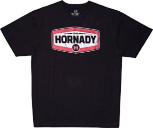 Hornady 99607L Hornady T-Shirt Black Cotton Short Sleeve Large