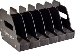 Hornady 95832 6 Gun Pistol Rack Metal with Foam and Plastic Dividers Holds 6 Pistols