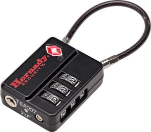 Hornady 96023 Flex Micro TSA Lock Open with Combination Black Aluminum