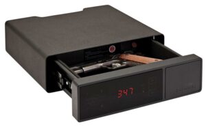 Hornady 98215 Rapid Safe Night Guard RFID Access Code Key Entry Black Steel Holds 1 Handgun 3" H X 12" W X 10.50" D