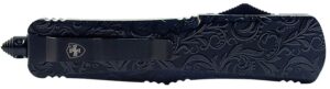 Templar Knife LMDG131 Gen II Maiden Gloss Large 3.50" OTF Dagger Plain Black Oxide Stonewashed 440C SS Blade, 5.25" Black Gloss Aluminum Handle, Glass