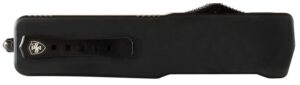 Templar Knife LABR321 Premium LW Large 3.50" OTF Drop Point Plain Black Oxide Stonewashed D2 Steel Blade, 5.25" Black Aluminum Handle