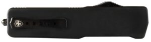 Templar Knife SABR321 Premium LW Small 3" OTF Drop Point Plain Black Oxide Stonewashed D2 Steel Blade, 4.50" Black Aluminum Handle