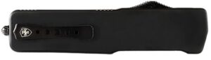 Templar Knife XMCABK121 Excalibur Money Clip 1.90" OTF Dagger Plain Black Oxide Stonewashed Powder Coated D2 Steel Blade, 3.38" Black Anodized