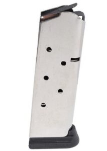 Colt 1911 Magazine 45 ACP 7-Round. Combat Officer Stainless with Bumper