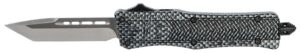 CobraTec Knives SCFCTK1STNS CTK-1 Small 2.75" OTF Tanto Plain D2 Steel Blade/Carbon Fiber Aluminum Handle Features Glass Breaker Includes Pocket Clip