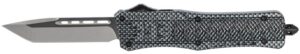 CobraTec Knives MCFCTK1MTNS CTK-1 Medium 3" OTF Tanto Plain D2 Steel Blade/Carbon Fiber Aluminum Handle Features Glass Breaker Includes Pocket Clip