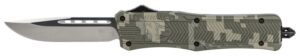 CobraTec Knives MADCCTK1MDNS CTK-1 Medium 3" OTF Drop Point Plain D2 Steel Blade/Army DigiCamo Aluminum Handle Features Glass Breaker Includes Pocket