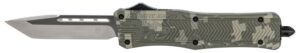 CobraTec Knives MADCCTK1MTNS CTK-1 Medium 3" OTF Tanto Plain D2 Steel Blade/Army DigiCamo Aluminum Handle Features Glass Breaker Includes Pocket Clip