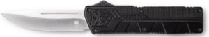 CobraTec Knives BCTLWDNS Lightweight 3.25" OTF Drop Point Plain D2 Steel Blade/Black Aluminum Handle Includes Pocket Clip