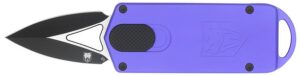 CobraTec Knives CTASPPUR ASP 1.94" OTF Dagger Plain D2 Steel Blade, 3.31" Purple Aluminum Handle