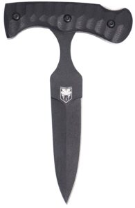 CobraTec Knives FG10PD Folding Push Dagger 2.88" Folding Dagger Plain Black D2 Steel Blade, 4.06" Black Textured G10 Scales Handle