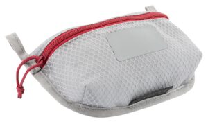 Vertx VTX5195AGYNA Overflow Pouch 2-Pack, Small Size Made of White Nylon with Mesh & Red Accents, YKK Zipper & Durable Hook Back Panels 5" W X